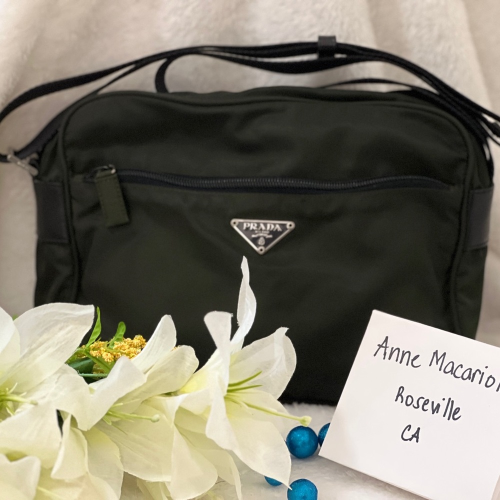 Prada nylon sling in army green